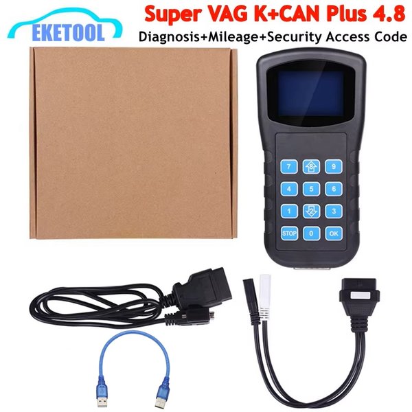 Super VAG K+CAN Plus 4.8 Sicherheitszugangscode lesen + Schlüsselprogrammierer + Diagnosetool + Kilometerstand K CAN Plus V4.8