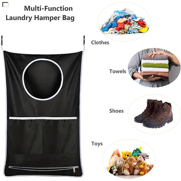 1pc Wall Hanging Storage Bag, Door Hanging Storage Bag, Wall Hanging Organizer, Living Room, Bedroom, Bathroom Dirty Laundry Bag
