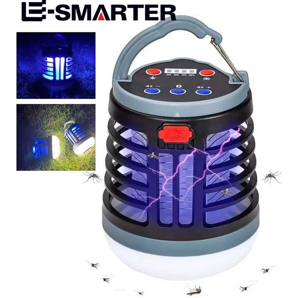 Lampe anti-moustiques LED UV suspendue, répulsif d'insectes à choc électrique, USB, Portable, étanche, pour l'extérieur, randonnée, Camping
