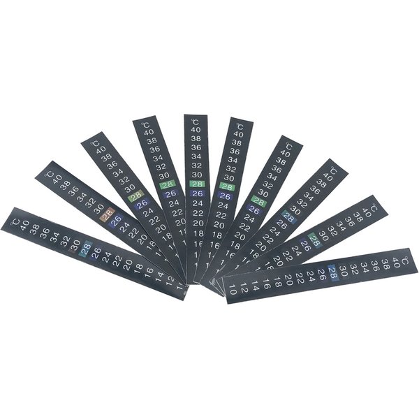 10pcs/lot 10-40℃ LCD Digital Adhesive Thermometer Strip, Stick On Thermometer Tape for Brewing Wine Beer Aquarium,Fish Tank