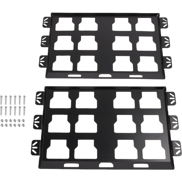 Paquet de 2 plaques de montage de boîte à outils compatibles avec la boîte à outils d'emballage Milwaukee, 100 lb, plaques complètes en métal pour l'organisation des outils