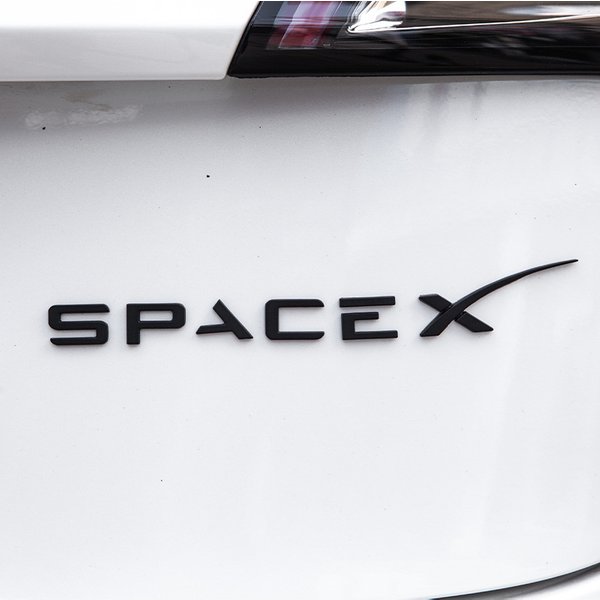 Spacex Sticker For Tesla Model 3 X Y S Letters Tail Letter Label Emblem Car Accessories Stickers Logo Emblems Zinc Alloy SPACEX