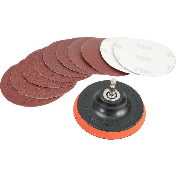 10 teile/satz 4 zoll Schleif Scheiben 100mm Haken & Schleife Schleifpapier Mit Stützteller M10 Bohrer Adapter Für polieren Reinigung Werkzeuge