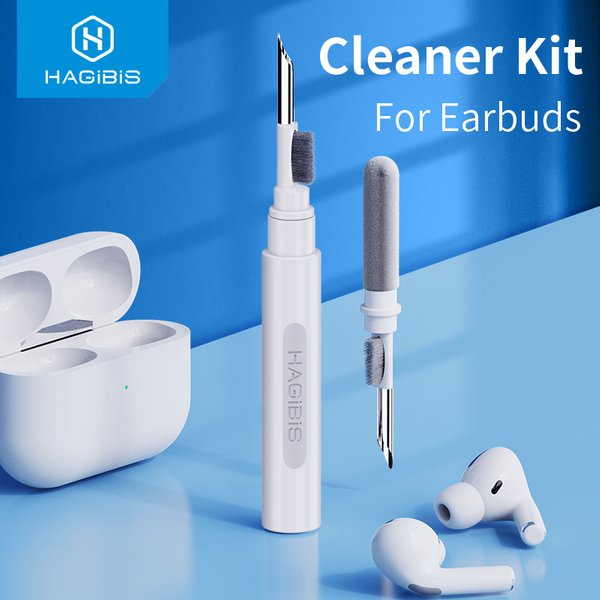 Hagibis Reinigungsset für Airpods Pro 1 2 Ohrhörer-Reinigungsstift Bürste Bluetooth-Kopfhörer-Etui Reinigungswerkzeuge für iPhone Samsung MI