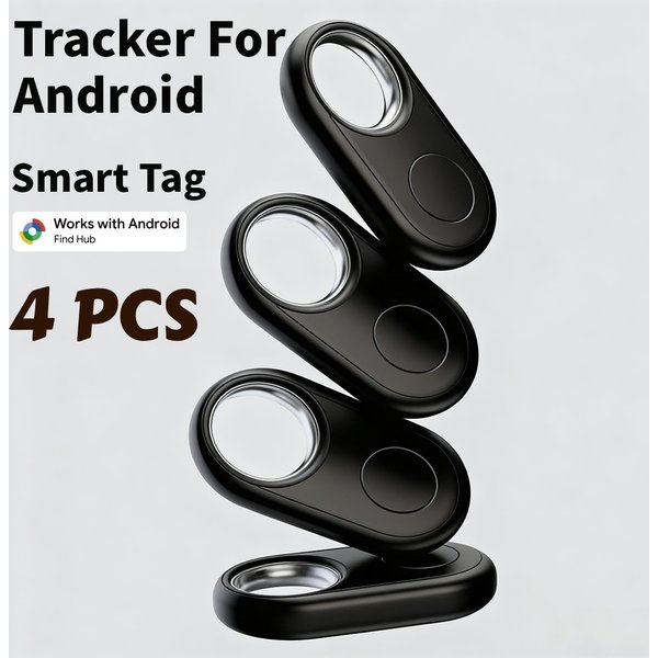 Traqueur Android Portable, dispositif Anti-perte, fonctionne avec Google's Find Hub, recherche d'articles, étiquette intelligente pour Pixel Motorola GMS, 4 pièces