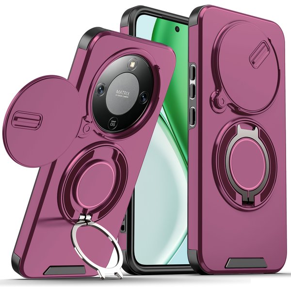 Hülle für Honor Magic8 Lite, Honor Magic 7 Lite, 6 Lite, 5 Lite, Cover für Honor X9A, X9B, X9C, X9D mit Linsenschutz und magnetischem Ringhalter.