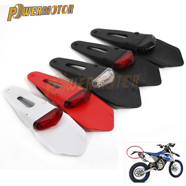 Motorcycle Rear Fender With 12V LED Taillight Brake Lamp Universal Fit For SUZUKI HUSQVARNA DRZ40 TE250 RMZ250 TE300 RMZ450
