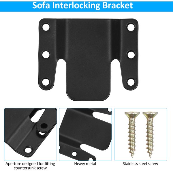 4-teilige Couch-Steck verbinder Universal-Schnitts ofa mit Verriegelung, einfach zu installierende Couch-Clips für robuste Schnitte