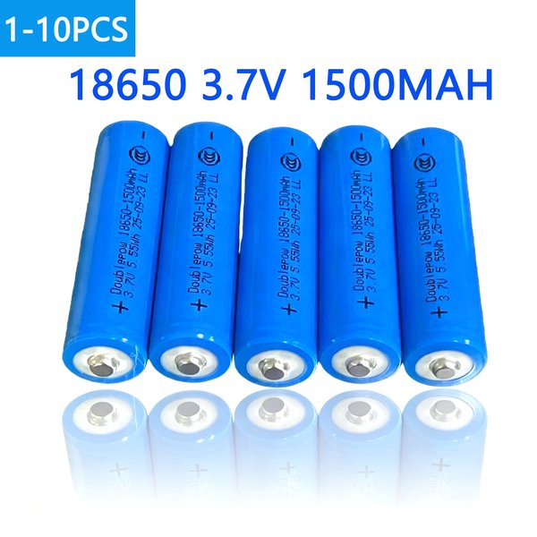 1-10PCS 18650 3,7V wiederaufladbare Lithium-Batterie mit 1500mAh, geeignet für Rasierer, Lautsprecher, Massagegerät, Spray, Schönheitsinstrument, Maus