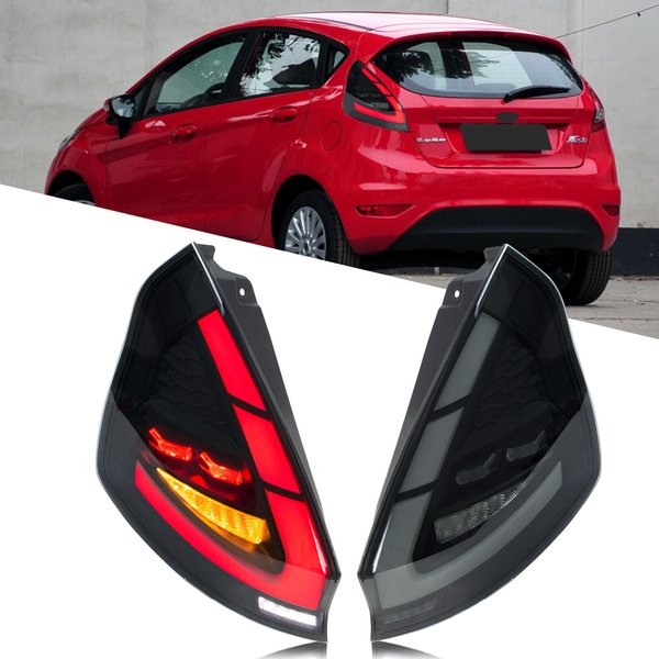 LED-Rückleuchten für Ford Fiesta MK7 MK7.5 V 2008–2020, Start-up-Animation, sequentielles Blinker, Rückleuchten, Montage
