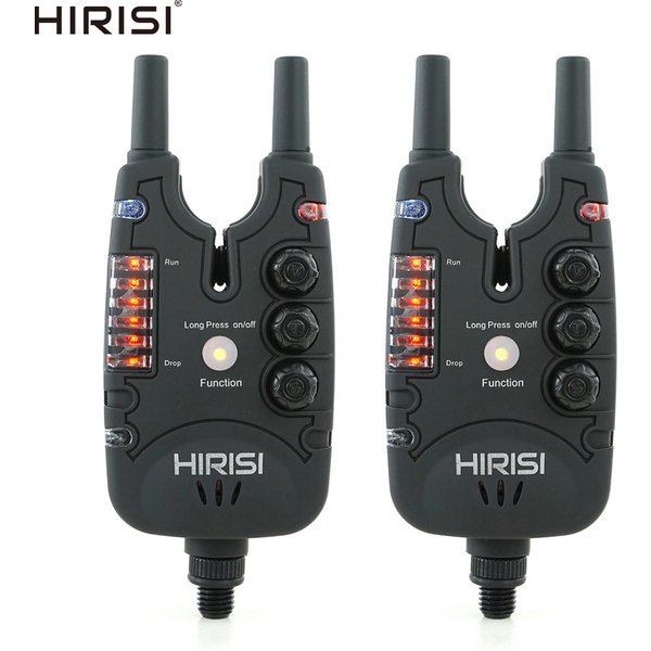 Alarme de pêche à la carpe Hirisi avec volume, tonalité, sensibilité et indicateur LED réglables - Accessoire de pêche essentiel B150