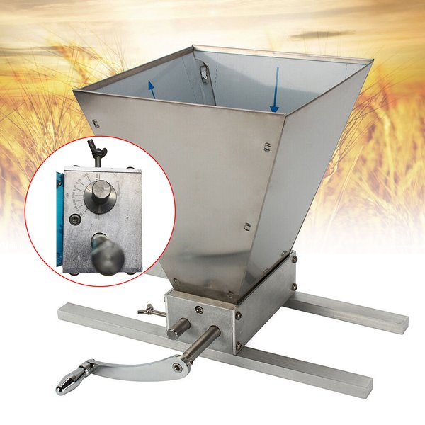 Mars-Moulin à main en acier inoxydable de grande capacité, distance de rouleau réglable pour le fraisage de l'orge et du blé