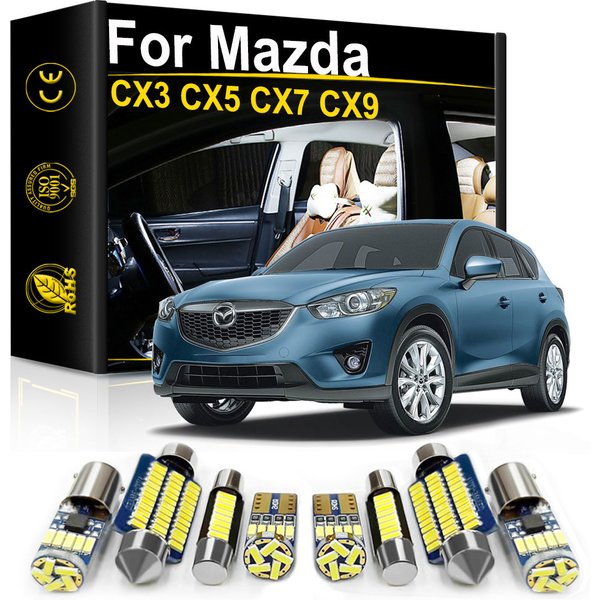 For Mazda CX3 CX5 CX7 CX9 CX 3 5 7 9 2006-2022 Car Interior LED Light Map Dome Trunk License Plate Lamp Accessories Canbus