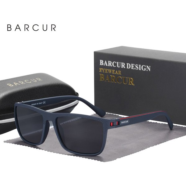 Barcur design tr90 sonnenbrille männer polarisiert leicht gewicht sport sonnen brille frauen brillen zubehör oculos uvab schutz