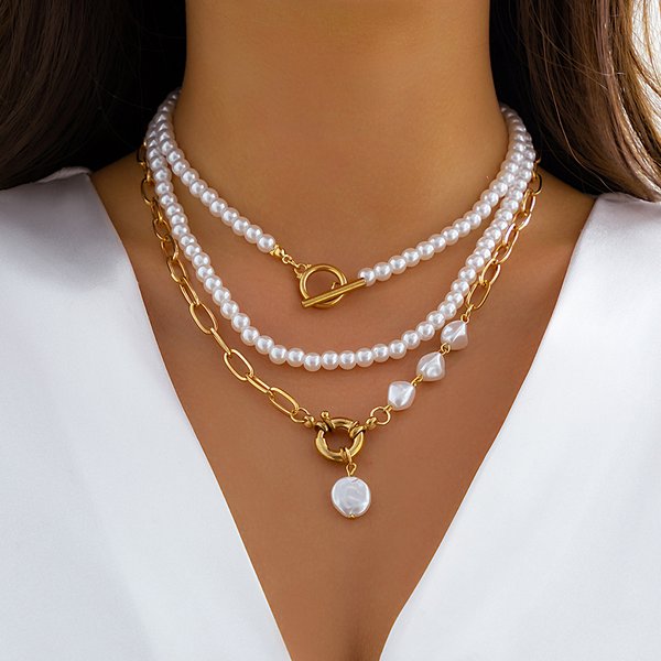 Ingmark-Collier Liban tirangs en perles pour femme, bijoux de cou, accessoires JOY2K