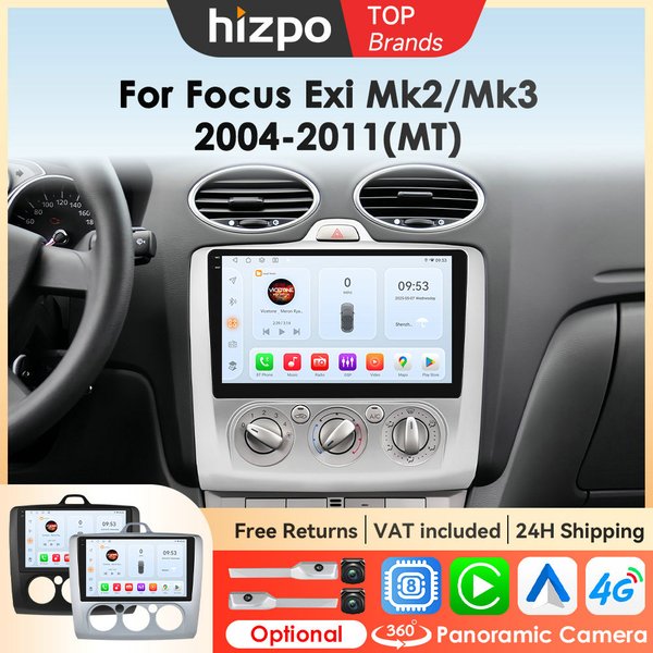 Hizpo 9 zoll Multimedia Auto Radio Für ford focus EXI MT 2 3 Mk2 2004-2011 2 Din Android Player carplay Autoradio Stereo 4G WIFI
