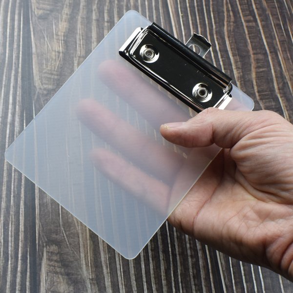 1pc Mini Transparent Zwischenablage Kleine Datei Ordner Organizer Schreiben Pad Papier Halter Clip Bord Schreibwaren Büro Schule Liefert