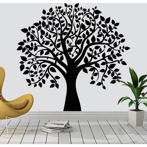 Autocollant Mural en Vinyle avec Motif d'Arbre de Vie, Papier Peint Artistique pour Décoration de Maison, Salon et Chambre à Coucher, G067