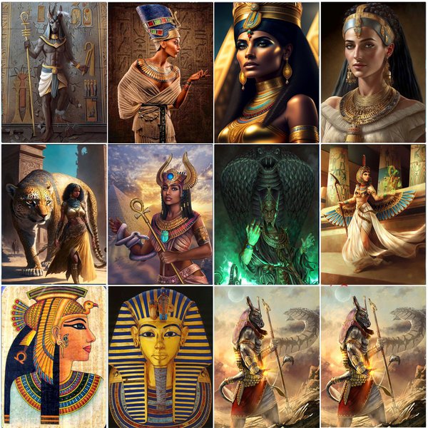 Bricolage 5D diamant peinture ancienne egypte reine pharaon Mural plein carré perceuse mosaïque broderie point de croix Kits décor à la maison