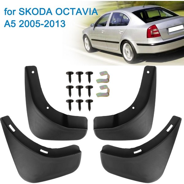 4 Pieces Car Mud Flaps Front Rear Fender For SKODA OCTAVIA A5 2005-2013 Mudguards Splash Guards
