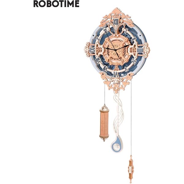Robotime 3D-Holzpuzzle, Geschenk für Kinder und Erwachsene, mechanisches Design, DIY-Wand-Quarzuhr, Kunsthandwerk, Hobbys, Geschenk, Raumdekoration, LC701