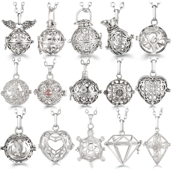 Carillon traditionnel russe, ailes d'ange exquises, collier d'appel, diffuseur d'huile essentielle, pendentif d'aromathérapie pour femme enceinte, bijoux