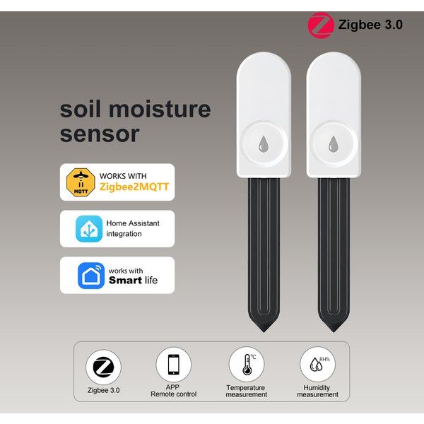 ZigBee Bodenfeuchtigkeitstester Feuchtigkeitsmesser für Bauernhof, Rasen, Pflanzen, Blumen Bodenmonitor Sensor Hygrometer Praktisches Gartengerät