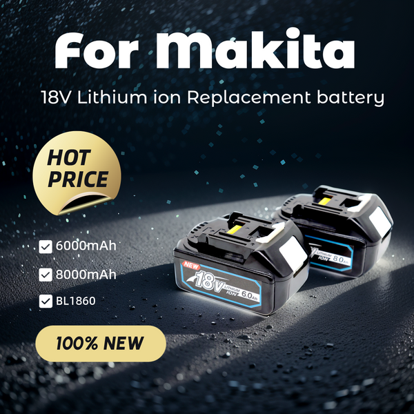 100% Kompatibel mit Makita 18V 6,0Ah Wiederaufladbare Elektrowerkzeug-Batterie Lithium-Ionen Ersatzakku LXT BL1860B BL1860 BL1850 DC18RF
