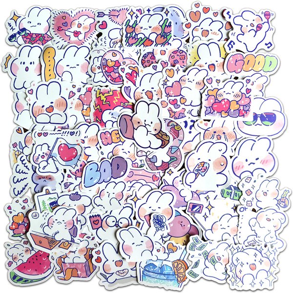 10/20/60 Stück Cartoon Kaninchen Mongmong Aufkleber Laptop Scrapbook Notebook Tagebuch DIY Niedliche Vinyl Aufkleber Aufkleber für Kinder Mädchen Spielzeug