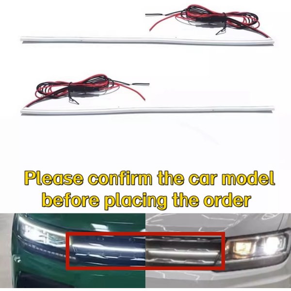 Auto-Kühlergrill-Licht für Volkswagen VW Tiguan L 17-21 22-24 Modifiziertes Auto-Kühlergrill-Tagfahrlicht