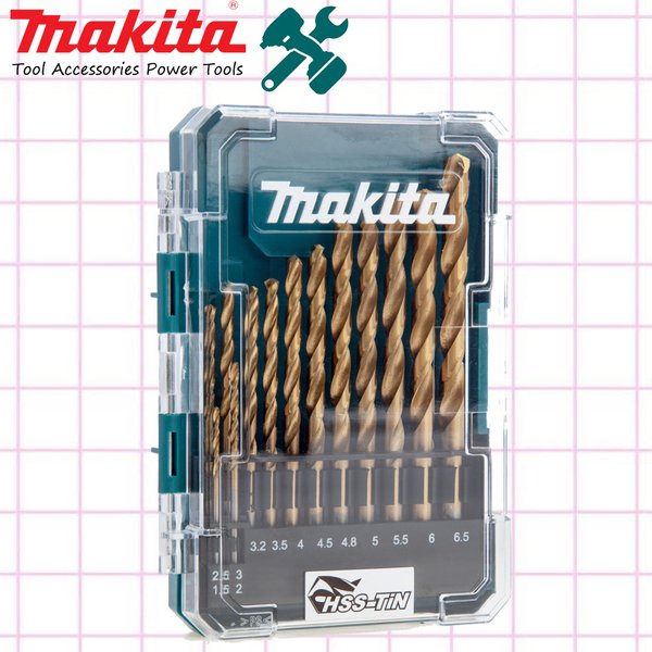 Makita D-72855 Spiralbohrer aus Schnellarbeitsstahl, Stanzlöcher, Titanbeschichtung, Heimgebrauchter elektrischer Bohrer