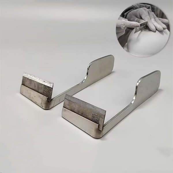 Outils de poterie de réparation en céramique, plaque d'acier au tungstène vierge, couteau, outil irrigation bricolage, corps vierge en céramique Bergame, artisanat saillant, grattoir