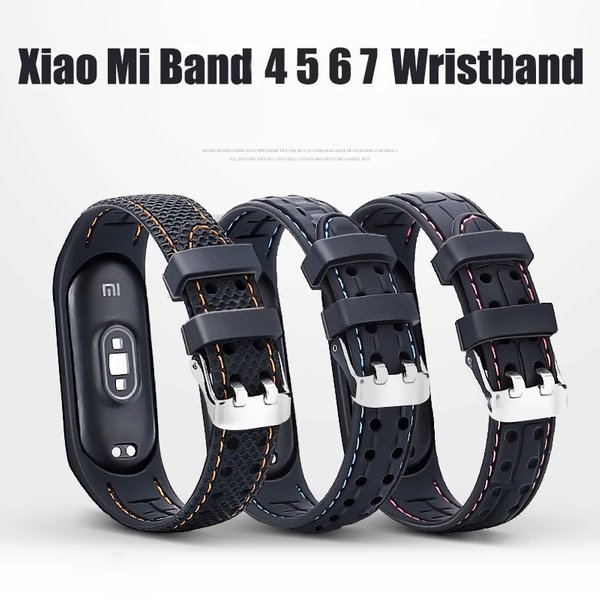 Bracelet de remplacement en silicone pour Xiaomi Mi Band 3 4 5 6 7, bracelet de sport pour montre connectée