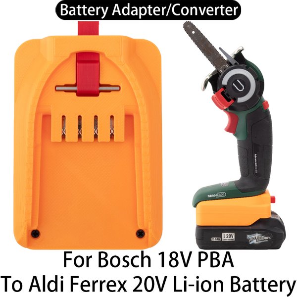 Batterieadapter-Konverter für Bosch 18V PBA Li-Ion Werkzeugserie zu Aldi Ferrex 20V Li-Ion Akku Adapter-Konverter Werkzeugzubehör