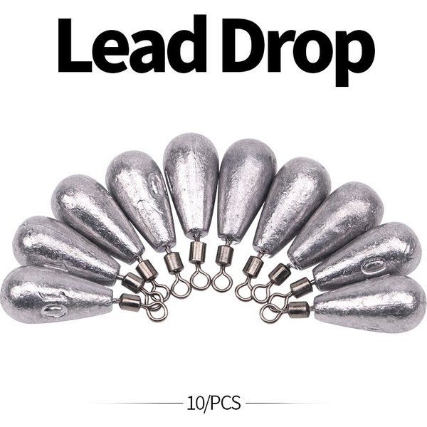 Libération rapide Poids De Pêche Sinker 10Pcs10g Appât Souple Sinker Bass Accessoires De Pêche Ligne Plombs Crochet Connecteur