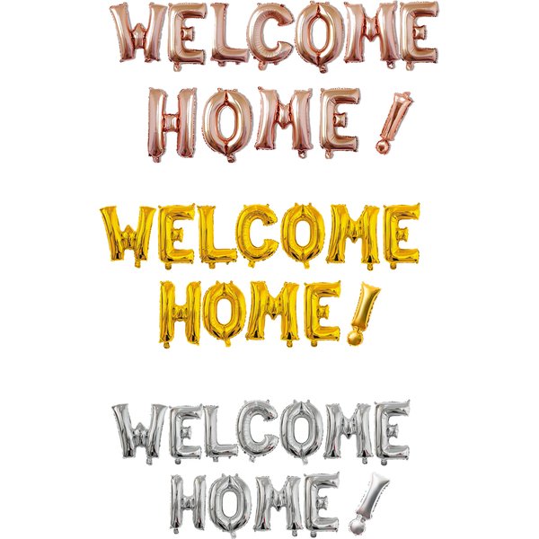 16-Zoll-Buchstabenballons „Welcome Home“ für den Schulanfang, Zuhause, Party, Dekoration, Luftballonbanner
