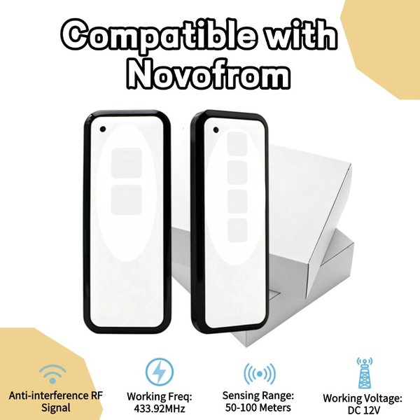 Télécommande de porte de garage NOVOFERM MINI-NOVOTRON 522 524 433.92mhz Télécommande de portail à code variable Porte-clés
