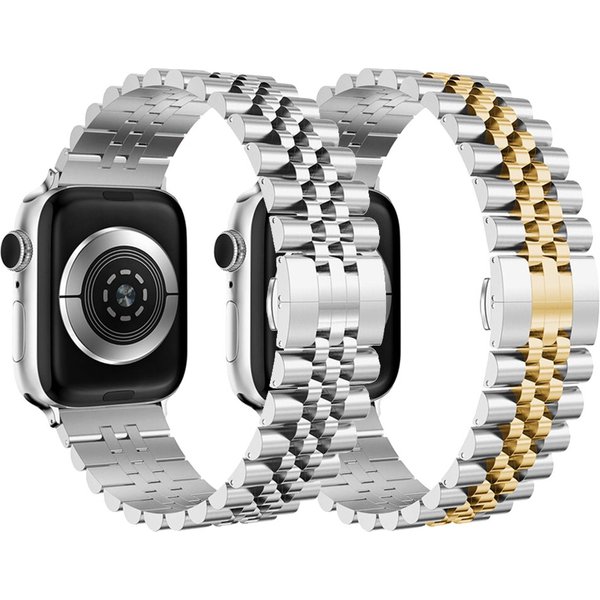 Bracelet en acier inoxydable pour Apple Watch, 40 mm, 44 mm, 42 mm, 46 mm, 41 mm, 45 mm, 38 mm, 49 mm, bracelet de luxe pour iWatch Series 3, 4, 5, 6, 7, 8, 9, 10, 11, 12, SE.