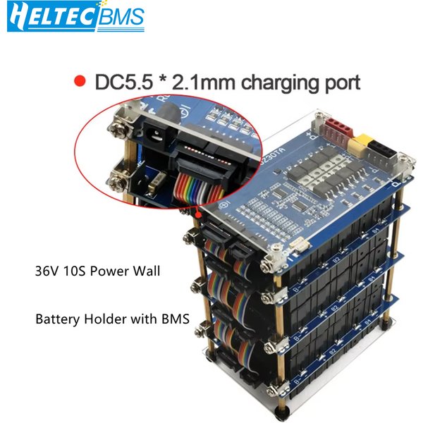 Support de batterie pour vélo électrique, 36V, 10S, BMS 18650, Lithium-ion, 18650