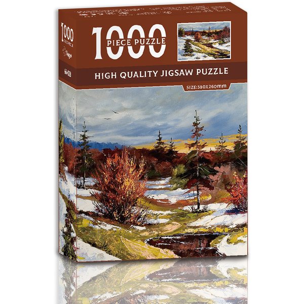 Mini Jigsaw Puzzle 1000 Pieces for Adults Kids Snow Mangrove Puzzle Toy Family Game Famous World Oil Painting Home Decoration