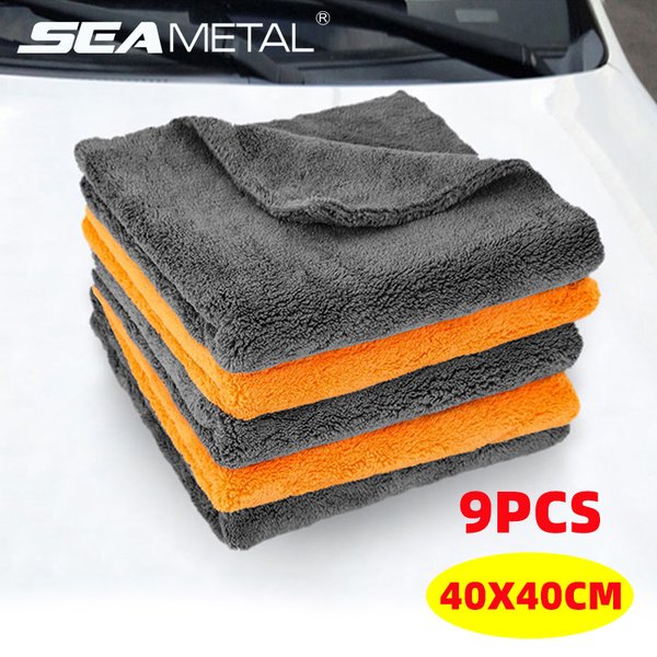 Serviette de nettoyage en microfibre 1/3/6/9 pièces, serviettes de lavage en microfibre Extra douces pour le nettoyage de la maison et de la voiture, chiffon de séchage, chiffons de lavage de voiture