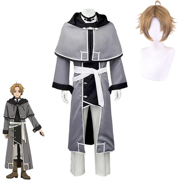 Costume de Cosplay Mushoku Tensei Rud192.Greyrat, Uniforme d'Anime Réincarnation Sans Emploi, Ensemble de Perruques d'Halloween, 2024