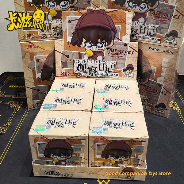Original KAYOU Detective Conan Observation Diary Click Mini 3d Doll Figure Vol.1 Blind Box Hanging Card Anime Peripheral Gifts
