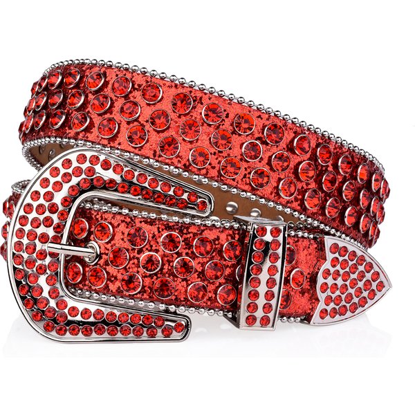 Punk block Rhinestone Belt Chic Western Jeans Sparkle Crystal Denim Girl Mosaic Jeans Belt