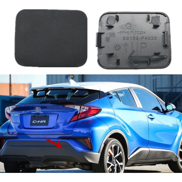 Couvercle de crochet de remorquage pour pare-choc arrière de voiture, 1 pièce, pour Toyota C-HR CHR 2016 2017 2018 2019 2020 2021