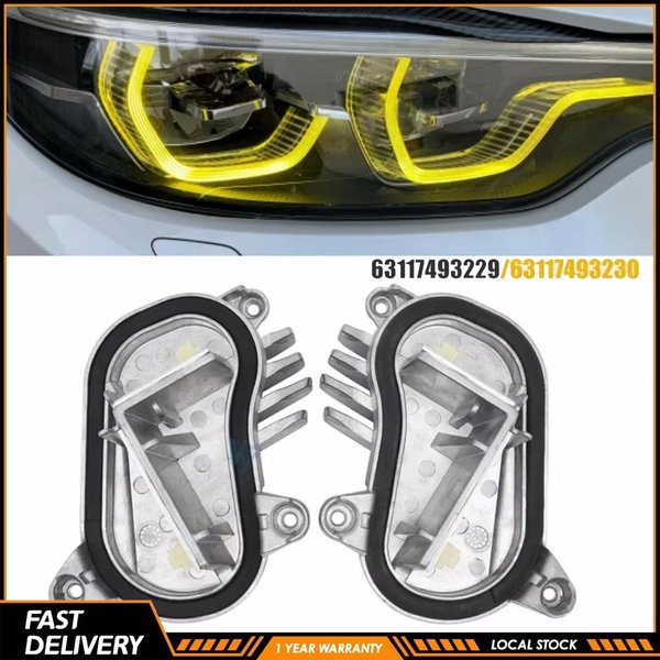 1 Paar neue gelbe Angel-Eye-DRL-Module für BMW F80 M3 F82 M4 F32 F36 F86 LCI 420i 430i 440i, gelbe DRL-Scheinwerfer-LED-Platinen, Stabilisator 3117493229 63117493230