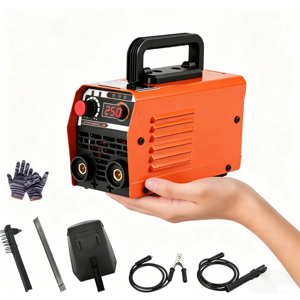 Tragbarer Inverter-Lichtbogenschweißer ZX7 250A MMA 220V Mini-Löt- und Elektroschweißgerät mit Fehleranzeigeleuchte, schnellem Lichtbogenstart, Überhitzungsschutz für Autoreparatur & Heimwerken