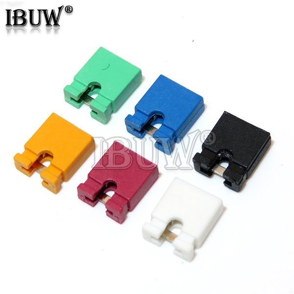 100 Stück Pitch 2,4 mm Pin Header Jumper Kurzschlusskappe & Headers & Wire Housings Schwarz Gelb Weiß Grün Rot Blau für Arduino