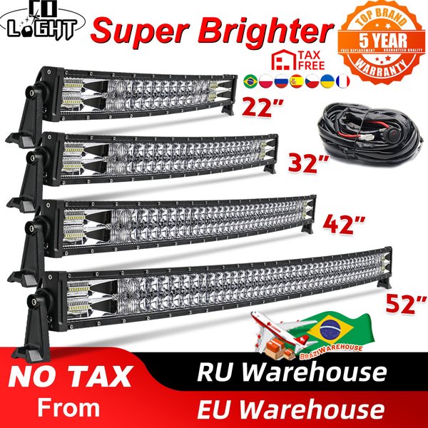 CO LIGHT 22" 32" 42" 52" gebogene LED-Lichtleiste Offroad 2-reihige LED-Leiste Combo Beam LED-Arbeitsleuchte 12V 24V für 4x4 4WD SUV ATV Autos