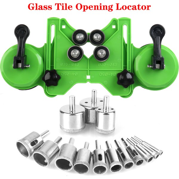 Localisateur de trous de guidage à double ventouse, perceuse poinçonneuse, localisateur d'ouverture de carreaux de verre, centrage de trous, positionnement, 4-83mm